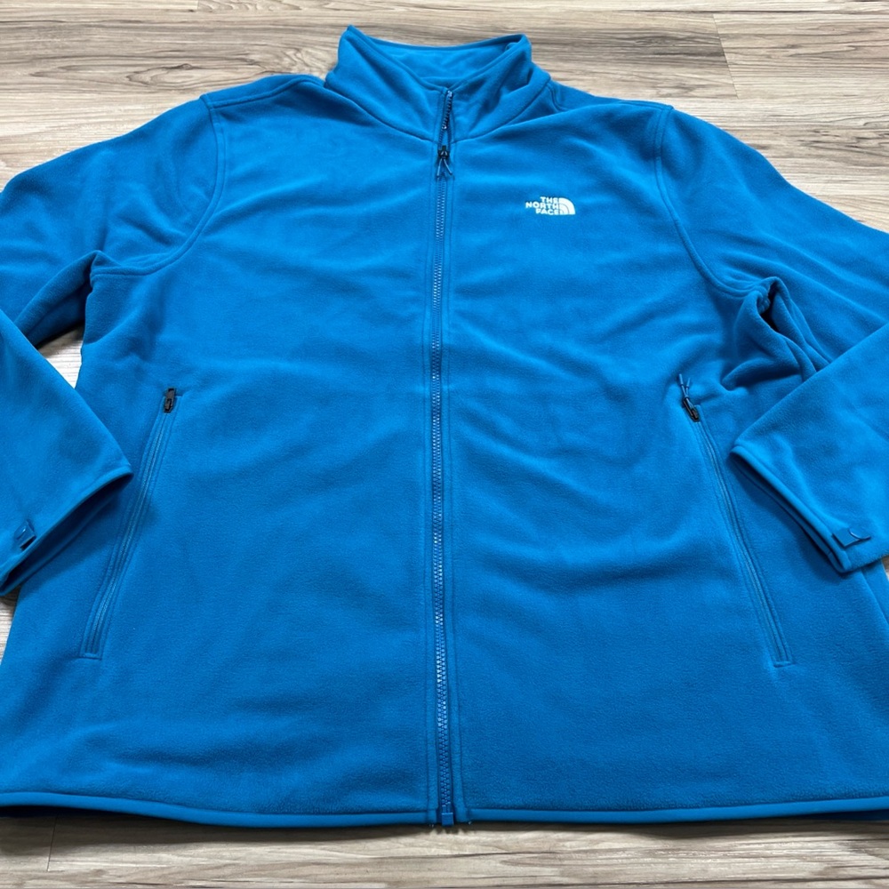 The North Face TKA Glacier 100 Fleece Full Zip Jacket Teal Mens 2XL NWOT